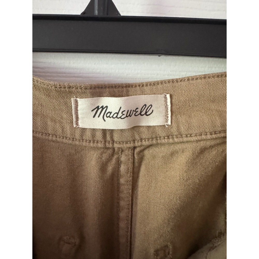 Madewell Emmett‎ Wide-Leg Crop Pants Women Size Petite 28 Tan Khaki High Rise - Picture 7 of 11